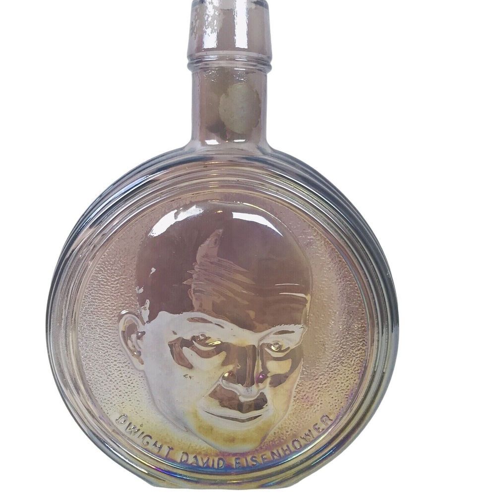 VTG Wheaton 8" Decanter President Dwight Eisenhower Collectible EUC‎